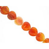 Agate Fire - Heart - 20mm Agate Fire - Heart - 20mm