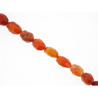 Agate Fire - Faceted Nugget - 13mm x 18mm