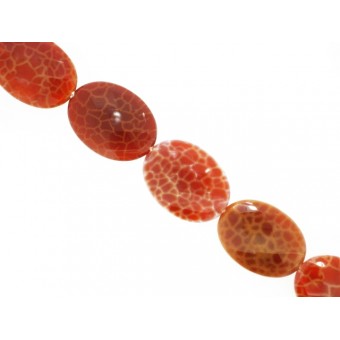 Agate Fire - Faceted Oval - 22mm x 30mm - 13 pieces per string