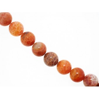 Agate Fire - Round - 10mm