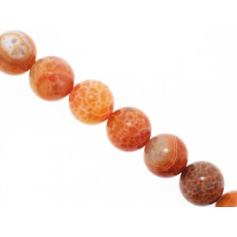 Agate Fire - Round - 16mm