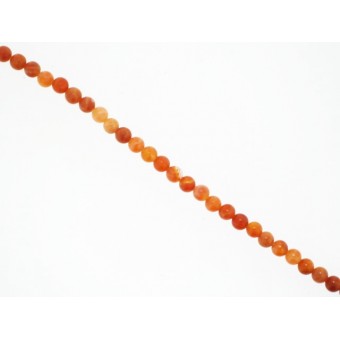 Agate Fire - Round - 4mm