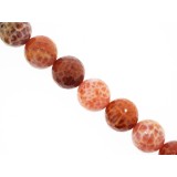 Agate Fire - Round Faceted - 16mm Agate Fire - Round Faceted - 16mm