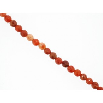 Agate Fire - Round Faceted - 6mm