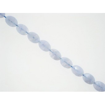 Blue Lace Agate - Faceted Oval - 10x15mm Blue Lace Agate - Faceted Oval - 10x15mm