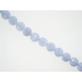 Blue Lace Agate - Faceted Oval - 12mm Blue Lace Agate - Faceted Oval - 12mm