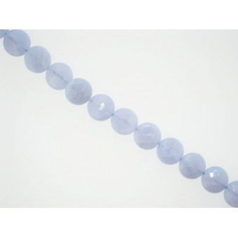 Blue Lace Agate - Faceted Oval - 12mm Blue Lace Agate - Faceted Oval - 12mm