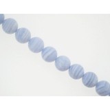 Blue Lace Agate - Faceted Round - 12mm Blue Lace Agate - Faceted Round - 12mm