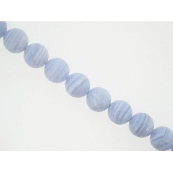Blue Lace Agate - Faceted Round - 12mm