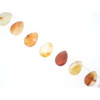 Carnelian - Faceted Drop - 13x18mm