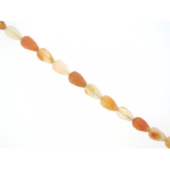 Carnelian - Faceted Drop - 6x8mm