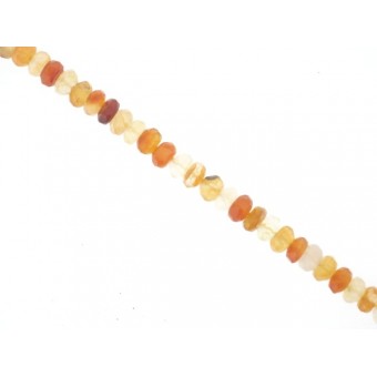 Carnelian - Faceted Rondel - 6mm