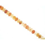 Carnelian - Faceted Rondel - 8mm Carnelian - Faceted Rondel - 8mm