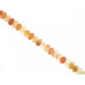 Carnelian - Faceted Rondel - 8mm