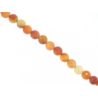Carnelian - Faceted Round - 8mm