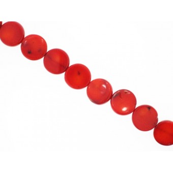 Red Coral - Disc - 14mm