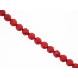 Red Coral - Faceted Round - 8mm