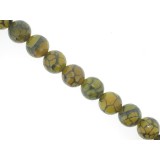 Green Cracked Agate - Faceted Round - 12mm Green Cracked Agate - Faceted Round - 12mm
