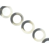 Frame - Cracked Black Agate - Disc - 30mm Frame - Cracked Black Agate - Disc - 30mm