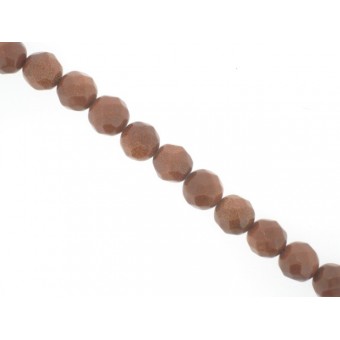 Gold Stone - Faceted Rondel - 10mm
