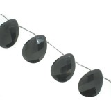 Onyx - Faceted Drop - 22x30mm Onyx - Faceted Drop - 22x30mm