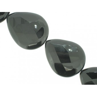 Onyx - Faceted Drop - 40x50mm Onyx - Faceted Drop - 40x50mm
