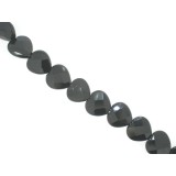 Onyx - Faceted Heart - 16mm Onyx - Faceted Heart - 16mm