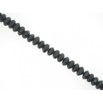 Onyx - Faceted Rondel - 8mm