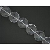 Quartz - Faceted Disc - 22mm Quartz - Faceted Disc - 22mm