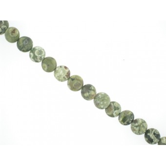 Rainforest Jasper - Disc - 10mm Rainforest Jasper - Disc - 10mm