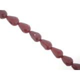 Red Jade - Faceted Drop - 13x18mm Red Jade - Faceted Drop - 13x18mm