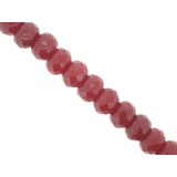 Red Jade - Faceted Rondel - 10x14mm Red Jade - Faceted Rondel - 10x14mm