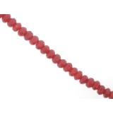 Red Jade - Faceted Rondel - 8mm Red Jade - Faceted Rondel - 8mm