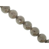 Smokey Quartz - Faceted Round - 16mm