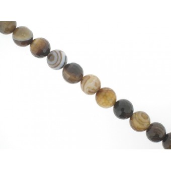 Brown Sardonyx - Faceted Round - 10mm