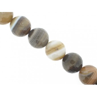 Brown Sardonyx - Faceted Round - 18mm