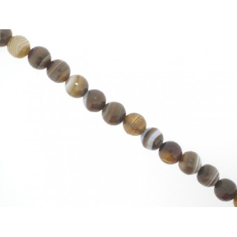 Brown Sardonyx - Faceted Round - 8mm
