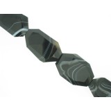 Sard Onyx - Faceted Hexagon - 30x40mm Sard Onyx - Faceted Hexagon - 30x40mm