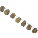 Tiger Eye - Faceted Drop - 13x16mm Tiger Eye - Faceted Drop - 13x16mm