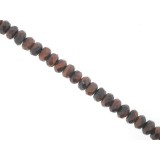 Red Tiger Eye - Faceted Rondel - 8mm Red Tiger Eye - Faceted Rondel - 8mm