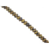 Tiger Eye - Faceted Rondel - 8mm Tiger Eye - Faceted Rondel - 8mm