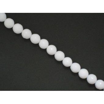 White Onyx - Faceted Round - 8mm